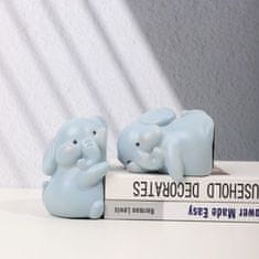 Nikcorp Podupirači za knjige u obliku slona, set 2 kom, ukrasna figurica za policu, stol ili ured, sivi, 17x10x13 cm