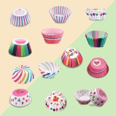 Nikcorp Papirnati kalupi za muffine i kolače 400 kom, otporni na masnoću za pečenje i serviranje, šareni, 4,5x2x2,5 cm