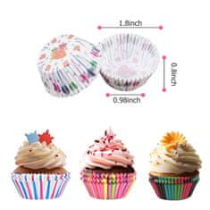 Nikcorp Papirnati kalupi za muffine i kolače 400 kom, otporni na masnoću za pečenje i serviranje, šareni, 4,5x2x2,5 cm