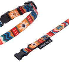 Nikcorp Ogrlica za pse, najlonska, podesiva, s kopčom, za svakodnevne šetnje i plivanje, opseg vrata 30-37 cm, šarena