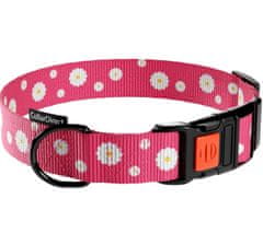 Nikcorp Ogrlica za pse, najlonska, podesiva, s brzom kopčom, za svakodnevne šetnje i aktivnosti, opseg vrata 30-40 cm, roza