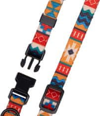 Nikcorp Ogrlica za pse, najlonska, podesiva, s kopčom, za svakodnevne šetnje i plivanje, opseg vrata 30-37 cm, šarena