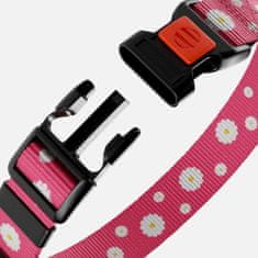 Nikcorp Ogrlica za pse, najlonska, podesiva, s brzom kopčom, za svakodnevne šetnje i aktivnosti, opseg vrata 30-40 cm, roza