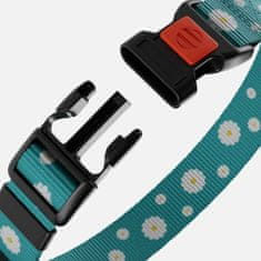 Nikcorp Ogrlica za pse, najlonska podesiva s kopčom, za svakodnevne šetnje i plivanje, opseg vrata 30,5-40,6 cm, šareni uzorak