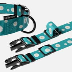 Nikcorp Ogrlica za pse, najlonska podesiva s kopčom, za svakodnevne šetnje i plivanje, opseg vrata 30,5-40,6 cm, šareni uzorak