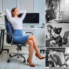 Nikcorp Ortopedski lumbalni jastuk od memorijske pjene za potporu kralježnice, ergonomski za uredsku stolicu i auto, plavi 46x42x12 cm