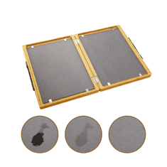 Nikcorp Ocjeđivač posuđa sklopivi, brzo sušenje, stalak za tanjure i čaše, bambus i dijatomejski kamen, smeđi/sivi, 40x30 cm