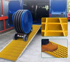 Nikcorp Industrijska gazišta za stepenice od stakloplastike, protuklizna rešetka za platforme, otporna na koroziju, žuta 80x27x3 cm