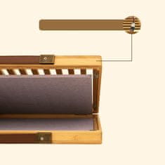 Nikcorp Ocjeđivač posuđa sklopivi, brzo sušenje, stalak za tanjure i čaše, bambus i dijatomejski kamen, smeđi/sivi, 40x30 cm