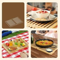 Nikcorp Ocjeđivač posuđa sklopivi, brzo sušenje, stalak za tanjure i čaše, bambus i dijatomejski kamen, smeđi/sivi, 40x30 cm