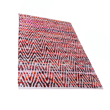 Nikcorp Tepih od prirodne jute, ručno tkani, 60x90 cm, pravokutni, za dnevni boravak i spavaću sobu, bijelo-crveni
