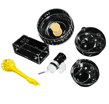 Nikcorp Set za hrčka: tihi kotač za trčanje 16,5 cm, pojilica, hranilica i skrovište, kompletna oprema za kavez za glodavce