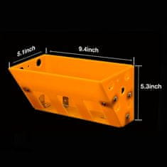 Nikcorp Hranilica za sijeno za glodavce, zečeve i zamorce, zidna montaža za kavez, higijenska i laka za čišćenje, žuta 24x13x13,5 cm