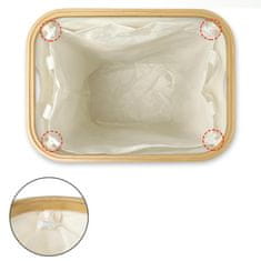 Nikcorp Košara za rublje sklopiva s poklopcem, 100L, odvojiva torba, Oxford tkanina, za kupaonicu i spavaću sobu, bež boja