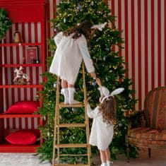 Nikcorp Set 100 kuglica za bor, nelomljive božićne dekoracije, 4 stila i 3 veličine, ukrasi za jelku, srebrne