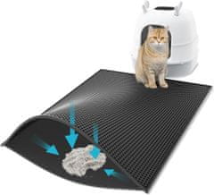 Nikcorp Podloga za mačji WC, dvoslojna prostirka za hvatanje pijeska, vodootporna i protuklizna, EVA pjena, crna 61x76 cm