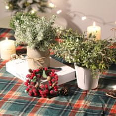 Nikcorp Umjetne biljke u tegli, set 4 kom, realističan izgled bez održavanja, dekoracija za ured, kupaonicu i dnevni boravak, zelene