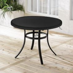 Nikcorp Zaštitna navlaka za okrugli stol, vodootporna cerada za vrt i balkon, otporna na UV zrake i vjetar, Oxford 420D, crna, 106x10 cm