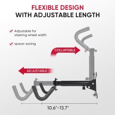 Nikcorp Zidni nosač za bicikl, podesivi kut i udaljenost, sklopivi, s držačem za kacigu, za MTB i cestovne bicikle, crni