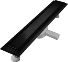 Nikcorp Tuš kanalica 120 cm s rotacijskim sifonom 360°, nehrđajući čelik, brzi protok 40 l/min, Anti-Odor sustav, crna