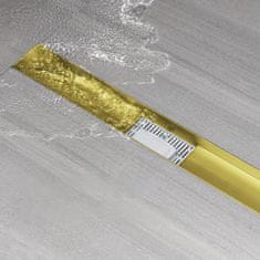 Nikcorp Tuš kanalica 110 cm s brzim protokom, podni odvod za tuš kabinu, nehrđajući čelik, sifon protiv mirisa, zlatna