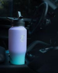 Nikcorp Termo boca 1L sa slamkom i ručkom, trostruka izolacija za 48h hladnoće, nehrđajući čelik, za auto, sport i kampiranje, šarena