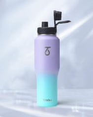 Nikcorp Termo boca 1L sa slamkom i ručkom, trostruka izolacija za 48h hladnoće, nehrđajući čelik, za auto, sport i kampiranje, šarena