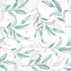 Nikcorp Samoljepljiva tapeta za zid i namještaj, vodootporna PVC folija za kuhinju i kupaonicu, bijela s lišćem 59x300 cm