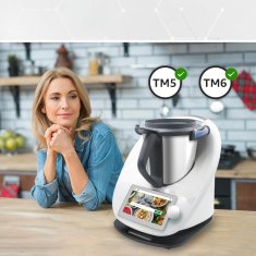 Nikcorp Klizna daska za kuhinjski robot, s kotačićima, bambus, za TM6 TM5, stabilna podloga s utorima, crna