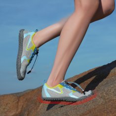 Nikcorp Dječje barefoot cipele za planinarenje, prozračne i fleksibilne, s protukliznim gumenim potplatom za vodu i sport, sive, 34 EU