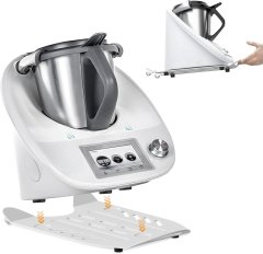Nikcorp Klizna podloga za Thermomix TM5/TM6, zaštita vage i lako pomicanje, metalna s kotačićima i ručkom, bijela 41x27 cm