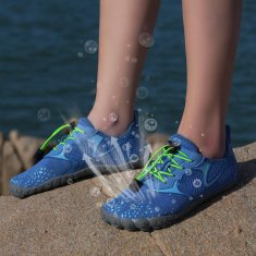 Nikcorp Dječje barefoot cipele za prirodno hodanje, prozračne i fleksibilne, za planinarenje i vodu, protuklizni potplat, plave, 32 EU