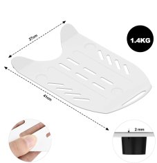 Nikcorp Klizna podloga za Thermomix TM5/TM6, zaštita vage i lako pomicanje, metalna s kotačićima i ručkom, bijela 41x27 cm