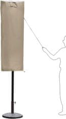 Nikcorp Navlaka za suncobran vodootporna 160x62 cm, Oxford 600D tkanina s UV zaštitom, teleskopska šipka, za vrt i terasu, smeđa