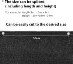 Nikcorp Balkonska zaštita za privatnost i zaštitu od vjetra, prozračna HDPE mreža 220g/m², s ušicama i vezicama, crna 75x300 cm