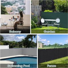 Nikcorp Balkonska zaštita za privatnost i zaštitu od vjetra, prozračna HDPE mreža 220g/m², s ušicama i vezicama, crna 75x300 cm