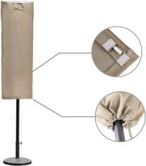 Nikcorp Navlaka za suncobran vodootporna 160x62 cm, Oxford 600D tkanina s UV zaštitom, teleskopska šipka, za vrt i terasu, smeđa