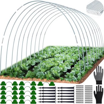 Nikcorp Lukovi za plastenik set, DIY tunel za vrt, zaštita biljaka od mraza i sunca, 18 fleksibilnih šipki od stakloplastike