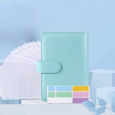 Nikcorp Planer za budžet A6, organizator za novac s 12 kuverti, rokovnik od PU kože za financije, plavi