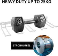 Nikcorp Zidni držač za bušilice i alate, 4 kuke, metalni organizator za garažu i radionicu, otporan na hrđu, bijeli