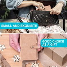 Nikcorp A6 planer za budžetiranje s 12 kuverti, organizator za novac i financije, PU koža, 6 prstenova, rozi A6