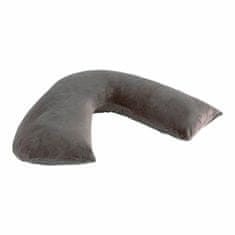Nikcorp Jastuk u obliku slova V za ublažavanje bolova u vratu, ergonomski, od memorijske pjene, za spavanje i odmor, sivi 150x30cm