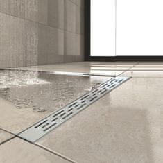 Nikcorp Tuš kanalica 100 cm od nehrđajućeg čelika za brzo odvajanje mokre i suhe zone, sa sifonom i filterom, mat saten