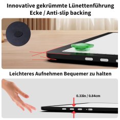 Nikcorp Svjetleća ploča LED A4 punjiva za crtanje i skiciranje, 6 razina svjetline, magnetski držač, 25,4 x 35,2 cm