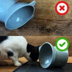 Nikcorp Silikonska podloga za pse i mačke, vodootporna i protuklizna zaštita za pod, podmetač za zdjelice za hranu i vodu, crna 30x48 cm