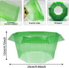 Nikcorp Ovratnici protiv puževa 20 kom, višekratna zaštita za vrt, salatu i cvijeće, PET plastika, prozirni, Ø 24 cm