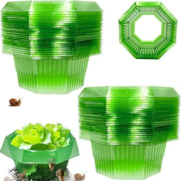 Nikcorp Prstenovi protiv puževa 20 kom, zaštita za biljke i povrće, višekratni, otporni na vremenske uvjete, Ø 24 cm, prozirni