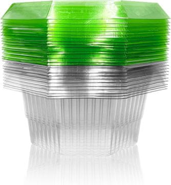 Nikcorp Ovratnici protiv puževa 20 kom, ekološka zaštita povrća i biljaka, PET prstenovi za salatu, višekratni, prozirni Ø 24 cm