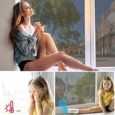 Nikcorp Zrcalna folija za prozore, samoljepljiva, termoizolacijska s UV zaštitom, za privatnost i kontrolu topline, 44,5x200 cm