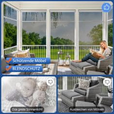 Nikcorp Zrcalna folija za prozore, samoljepljiva, termoizolacijska s UV zaštitom, za privatnost i kontrolu topline, 44,5x200 cm